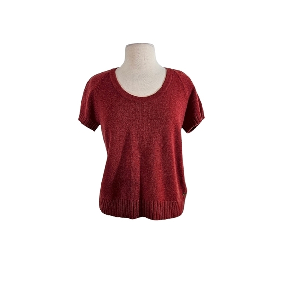 Hermes Red Cashmere Short-Sleeved Sweater - Picture 1 of 8